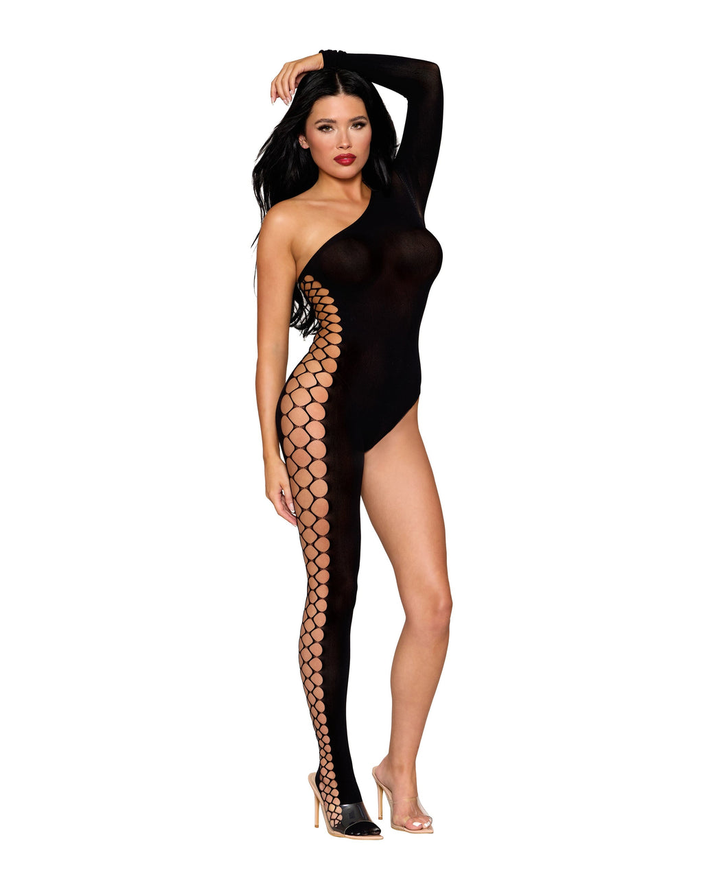 Dreamgirl Rose Lace Gartered Bodystocking main image 1