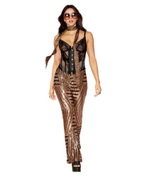 Dreamgirl Lace and Fishnet Bustier and G-string Set g string Dreamgirl 