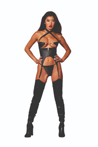Dreamgirl Black Fetish Bustier & G-String