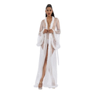 Dreamgirl Boudoir Robe Lingerie Dreamgirl OS White 