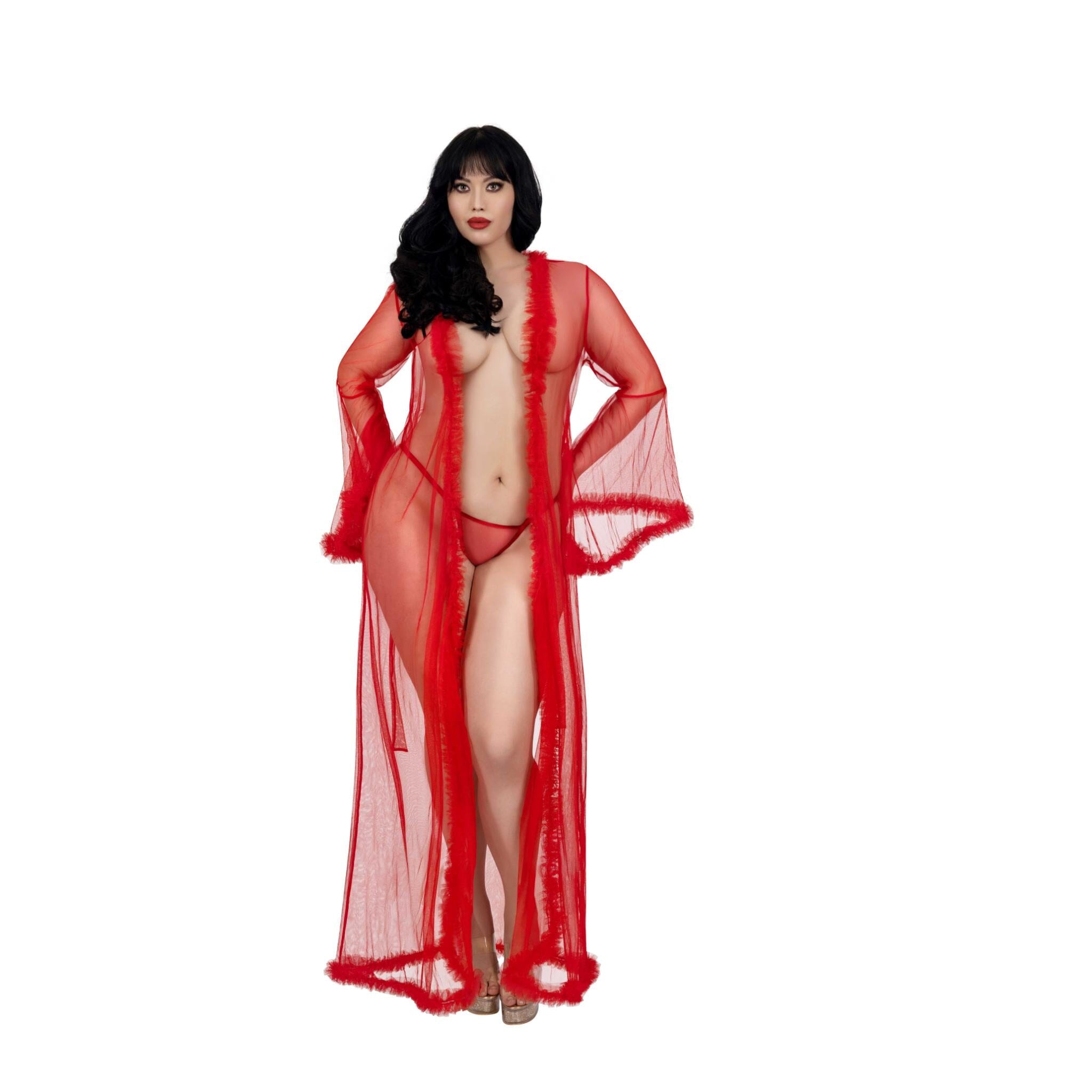 Dreamgirl Boudoir Robe Lingerie Dreamgirl OSQ Red 