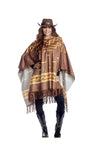 Dreamgirl Brown Unisex Cowboy Poncho – Western Costume Accessory Costume Accessory Dreamgirl