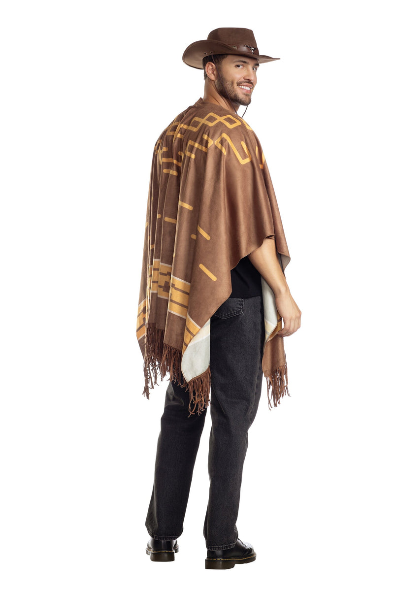 Dreamgirl Brown Unisex Cowboy Poncho – Western Costume Accessory Costume Accessory Dreamgirl
