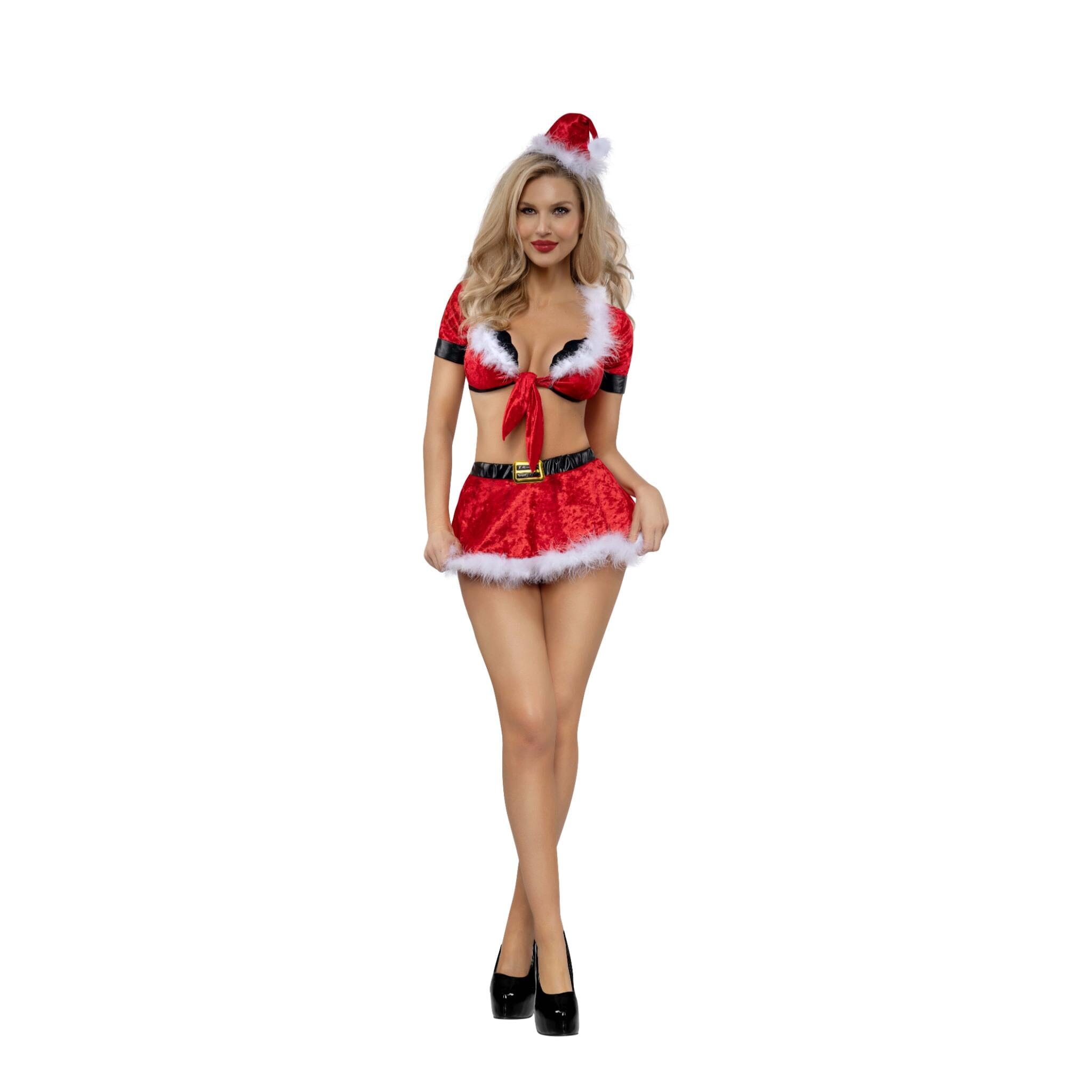 Dreamgirl Christmas Honey 4-Pc Skirt Set Lingerie Dreamgirl 