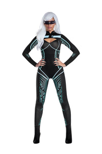 Dreamgirl Cyber Jumpsuit with Belt Detail and Reflective Glasses Women’s Costume – Futuristic Outfit Costume Dreamgirl