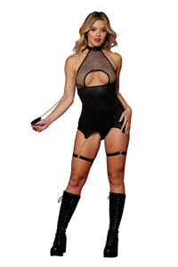 Dreamgirl Fetish Garter Slip and Leash Set Garter Slip Dreamgirl 