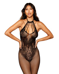 Dreamgirl Fishnet Bodystocking with Knitted “Teddy” Design Bodystocking Dreamgirl 