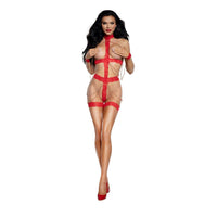 Dreamgirl Heartbreaker Lace and Chain Harness Set Lingerie Dreamgirl 