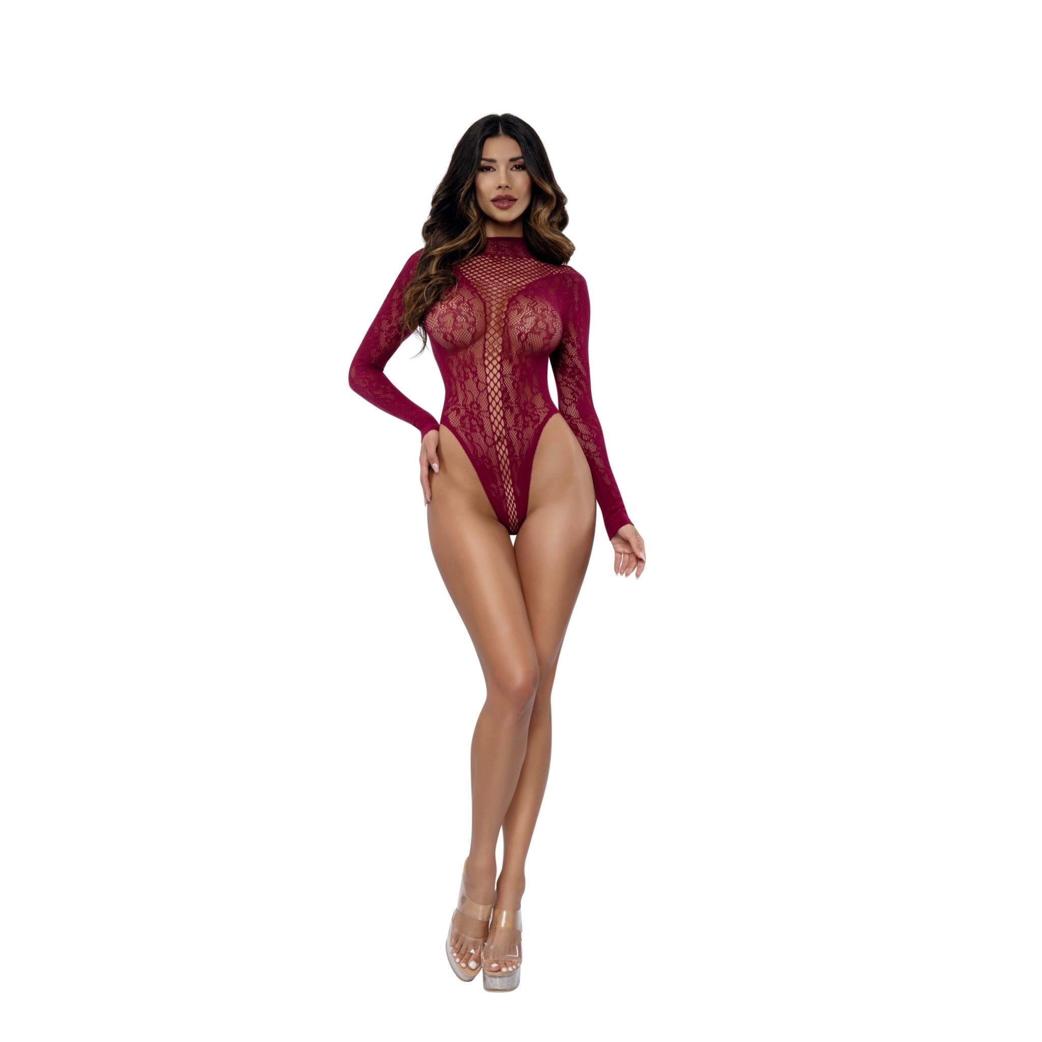 Dreamgirl Honey Long Sleeve Teddy Lingerie Dreamgirl 