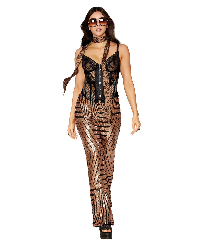 Dreamgirl Lace and Fishnet Bustier and G-string Set g string Dreamgirl 