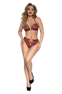 Dreamgirl Lace Bra and Criss-Cross Panty Set Lingerie Dreamgirl S 