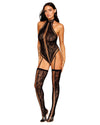 Dreamgirl Lace Teddy Bodystocking with Criss-Cross Detailing Bodystocking Dreamgirl 