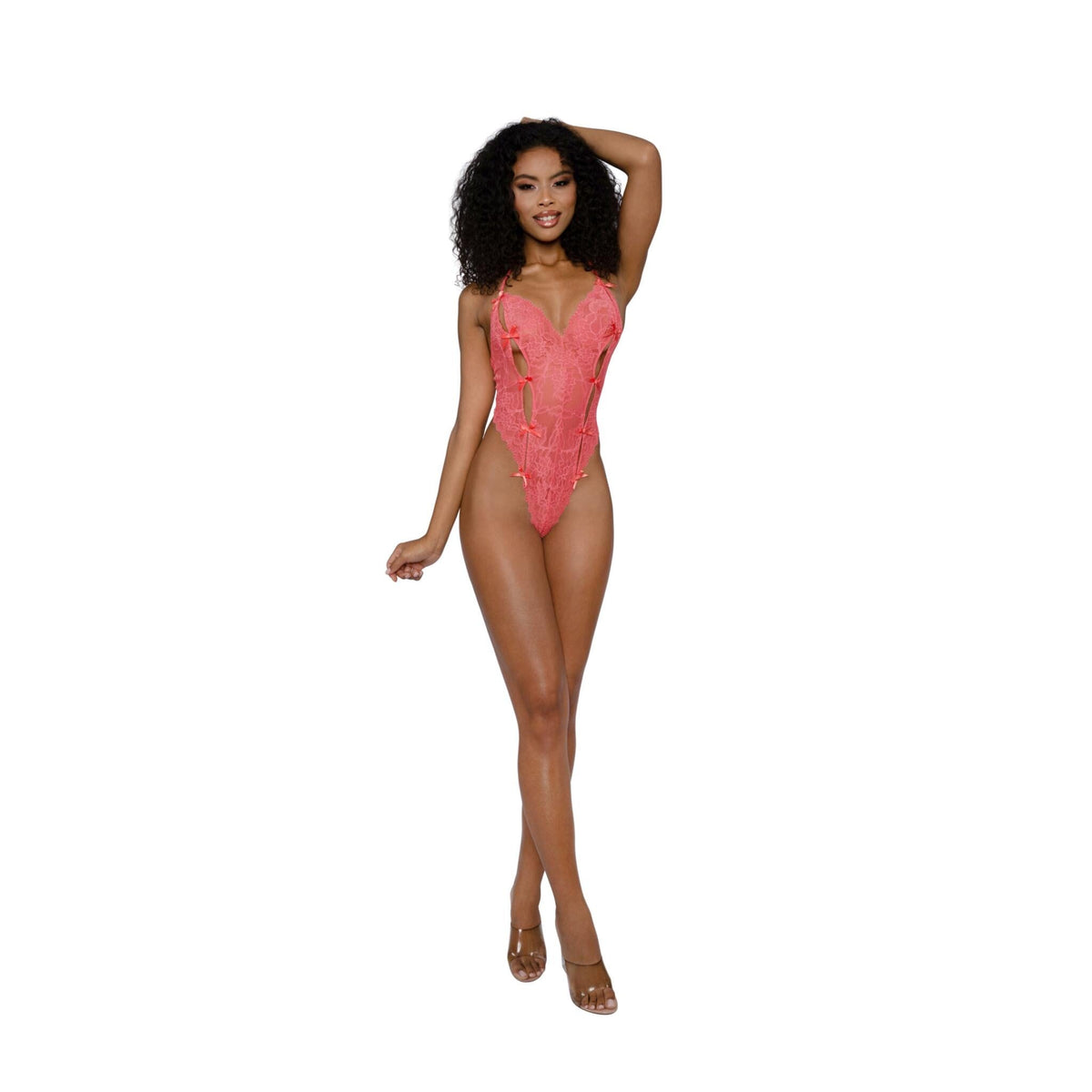 Dreamgirl Lace Teddy with Bows Dreamgirl 