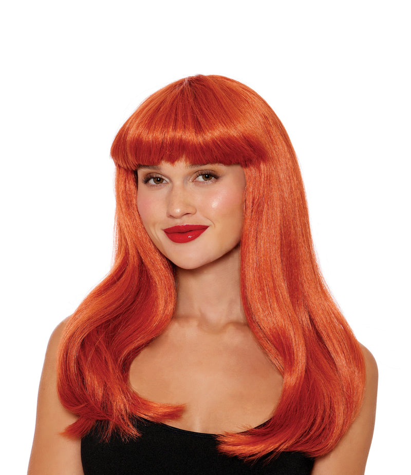Dreamgirl Long Auburn With Bangs Costume Accessory Dreamgirl