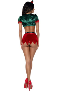Dreamgirl Naughty Elf 4-Piece Skirt Set Lingerie Dreamgirl 