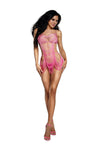 Dreamgirl Ombra Swagged Fringe Playsuit Pink Lingerie Dreamgirl 