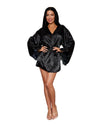 Dreamgirl Open Back Robe Lingerie Dreamgirl S Black 