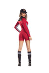 Dreamgirl Pit Crew Princess Romper Women’s Costume – Racing Inspired Outfit Costume Dreamgirl