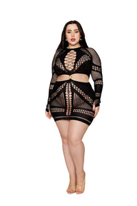 Dreamgirl Plus Black Chemise Lingerie Dreamgirl