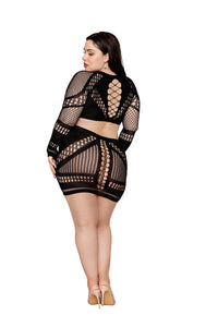 Dreamgirl Plus Black Chemise Lingerie Dreamgirl 