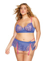 Dreamgirl Plus Bra and Garter Skirt with G-String Dreamgirl 