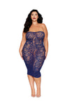 Dreamgirl Plus Eclipse Bodystocking Gown & Shrug Lingerie Dreamgirl 