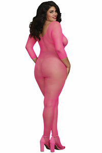 Dreamgirl Plus Fishnet Open Crotch Bodystocking Bodystocking Dreamgirl 