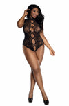 Dreamgirl Plus Leopard Peek A Boo Teddy Lingerie Dreamgirl 