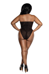 Dreamgirl Plus Mocha Leopard Teddy Lingerie Dreamgirl 