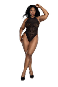 Dreamgirl Plus Mocha Leopard Teddy Lingerie Dreamgirl 