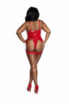 Dreamgirl Plus Red Vinyl Bodycon Dress Lingerie Dreamgirl 