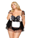 Dreamgirl Plus Size Maid-Themed Open Cup Mesh Babydoll Bedroom Costume Babydoll Dreamgirl 