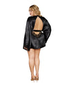 Dreamgirl Plus Size Open Back Satin Robe Lingerie Dreamgirl 