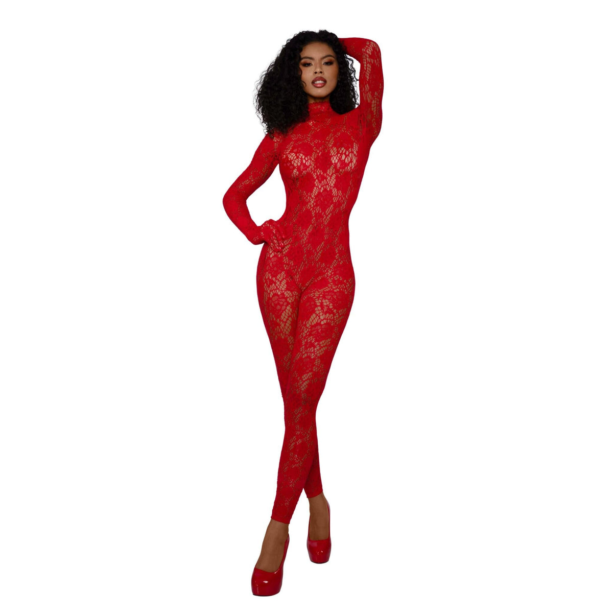 Dreamgirl Red Gloved Bodystocking Lingerie Dreamgirl 
