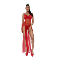 Dreamgirl Romance Lace-Trim Gown 2-Pc Set Lingerie Dreamgirl 