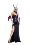 Dreamgirl Succubus Halter Dress with Wing Neckline Women’s Costume – Fantasy Halloween Outfit Costume Dreamgirl