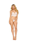 Dreamgirl White Cropped Bustier & Thong Lingerie Dreamgirl 