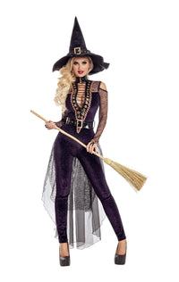 Party King Midnight Violet Witch Costumes PartyKing-1