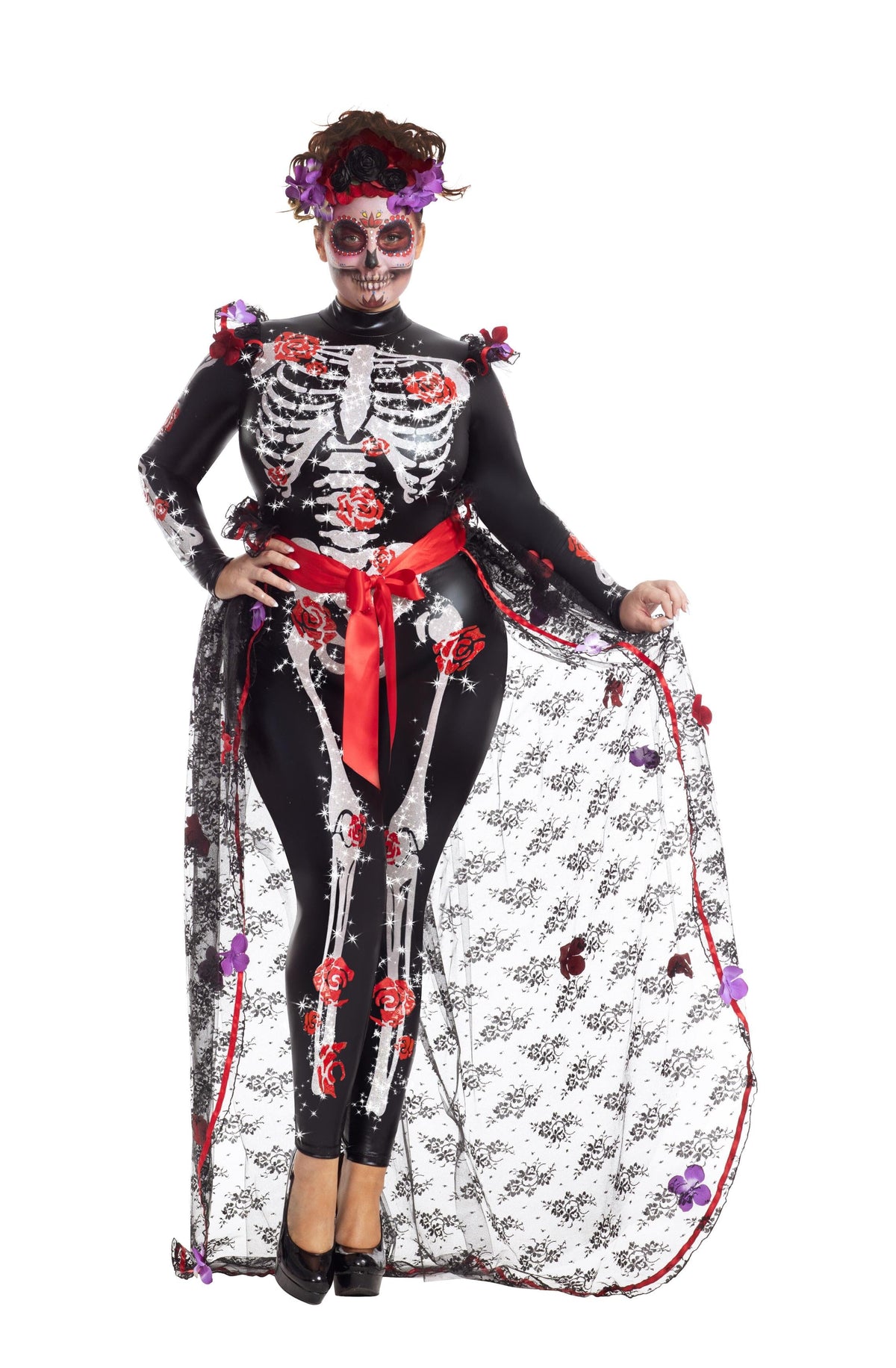 Party King Plus Rosas Day Of The Dead Costumes PartyKing