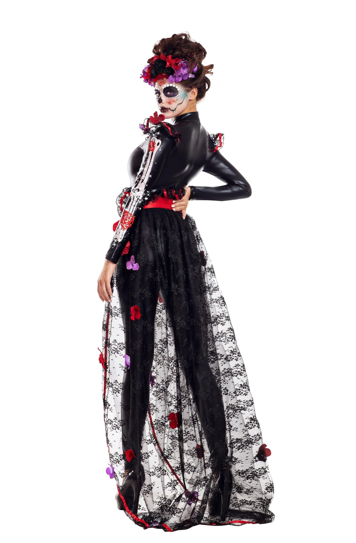 Party King Rosas Day Of The Dead Costumes PartyKing