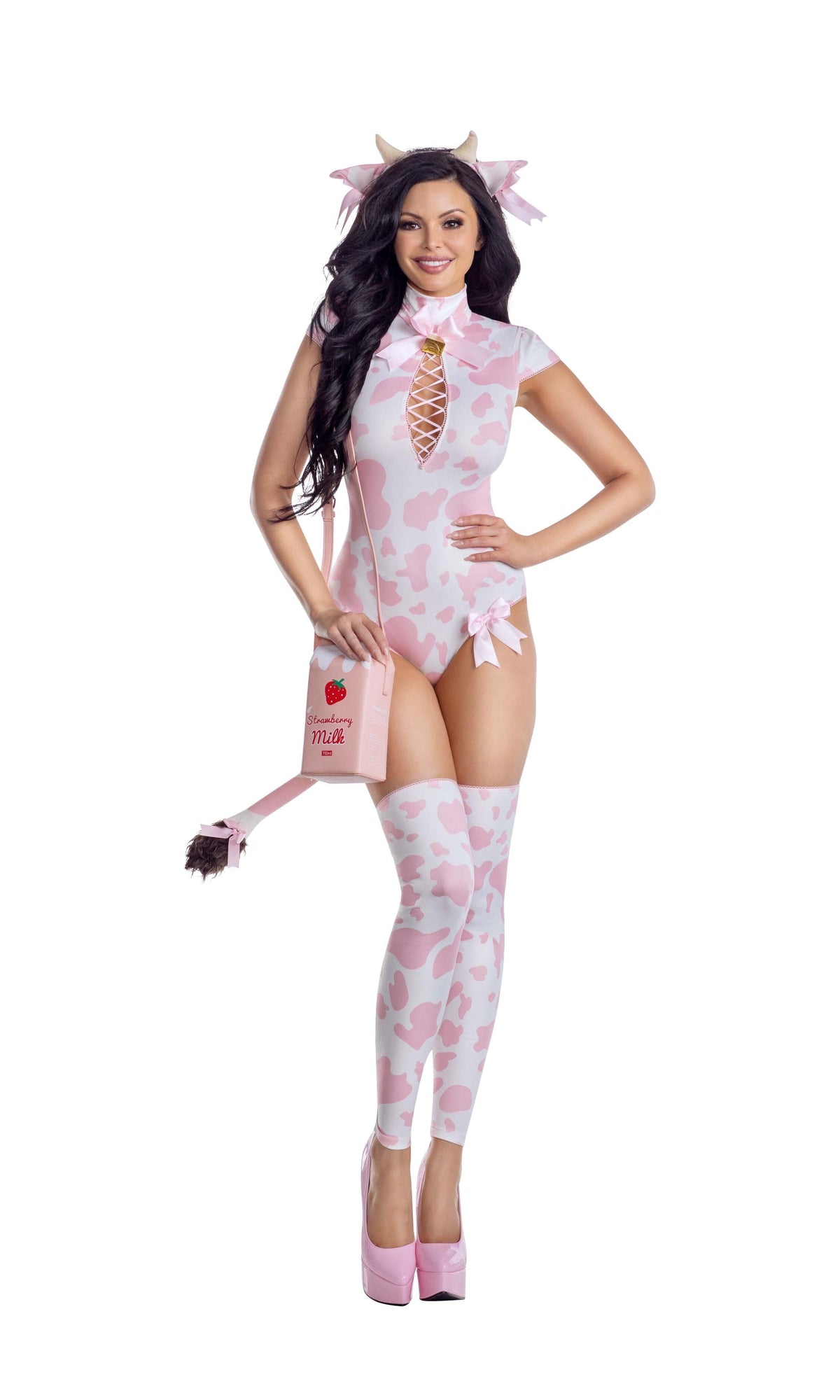 Party King Strawberry Milk Cow Costumes PartyKing