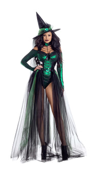 Party King Wicked Emerald Witch Costumes PartyKing