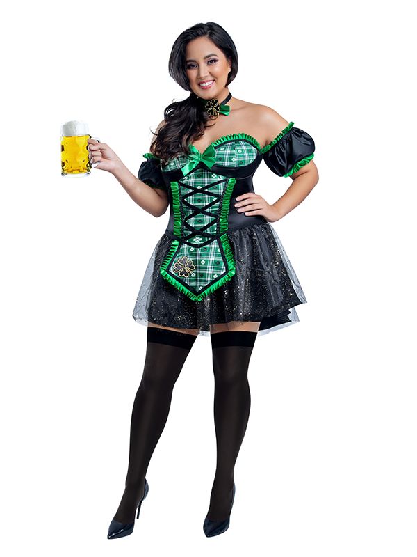 Starline Plus Lucky Beer Girl Costumes Starline 1X Black 