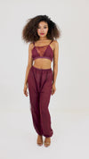Dreamgirl Sheer Chiffon and Lace Pajama Pant Set