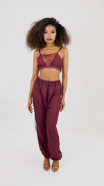 Dreamgirl Sheer Chiffon and Lace Pajama Pant Set