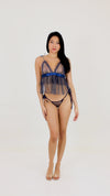 Dreamgirl Glitter Mesh Babydoll and Panty Set