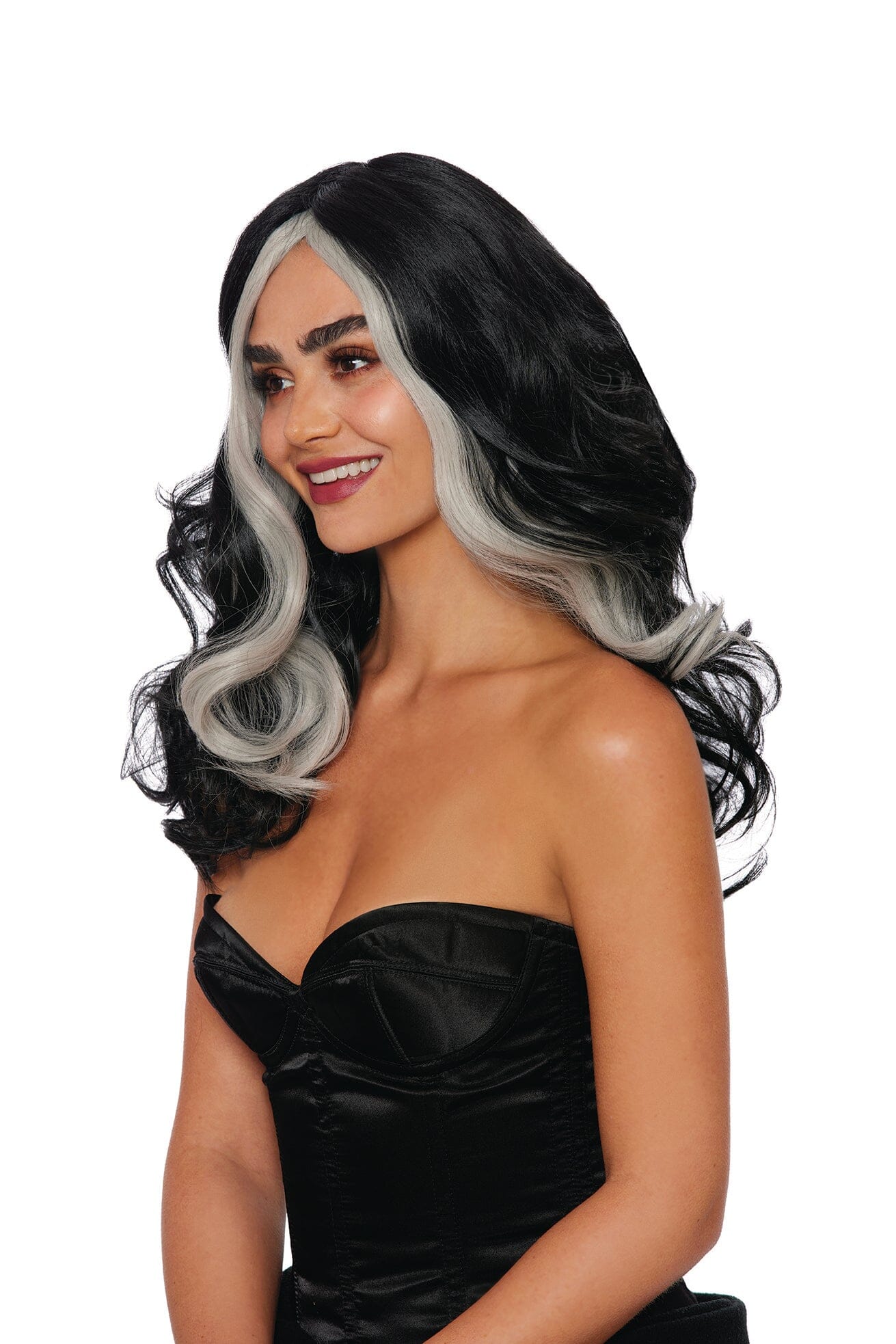 Black & Gray Color Blocked Wig Wig Dreamgirl 