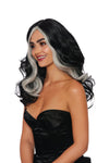 Black & Gray Color Blocked Wig Wig Dreamgirl 