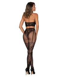 Bralette & Pantyhose Bodystocking Set with Knitted Lace Detail Bodystocking Dreamgirl International 