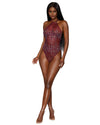 Delicate Sheer Mesh with Metallic and Satin Thread Floral Embroidery Teddy CAMISOLE AND GSTRING Dreamgirl International 